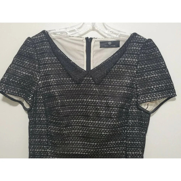 Rena Lang Black Mesh Crochet Design with Ivory - Picture 2 of 12